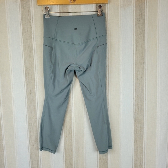 Athleta Salutation Stash Pocket 2 7/8 Tights Leggings Seafoam Green Size Small - Picture 13 of 13